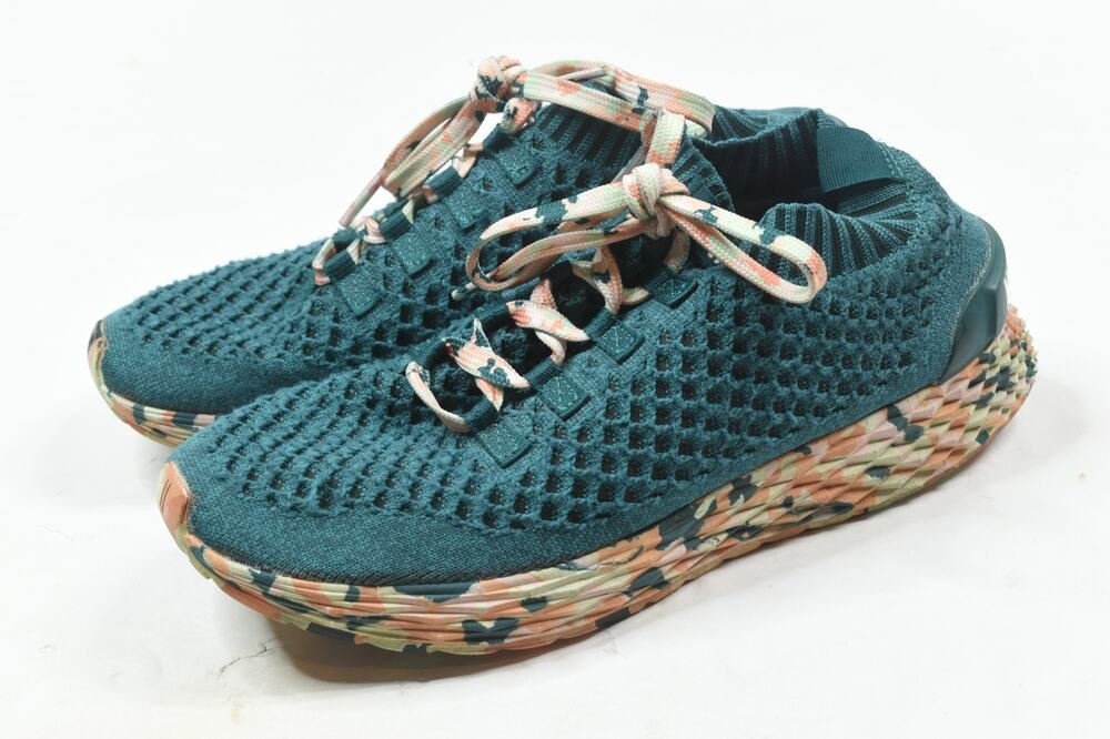 NoBull Knit Runners Womens 9.5 Deep Teal Floral Camo Lace-Up Gym Athletic